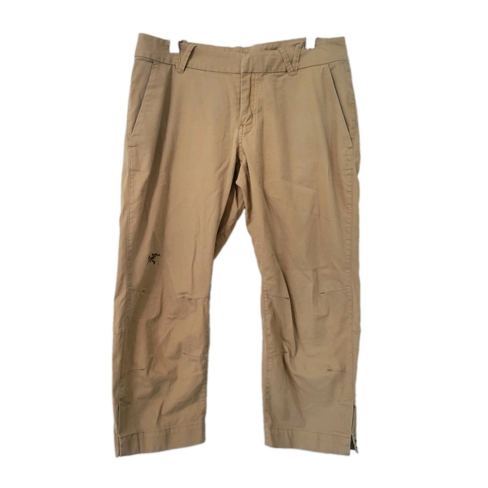 Arc'Teryx A2B Chino Pant Khaki Trim Fit Straight Leg Reflective Womens Size 6